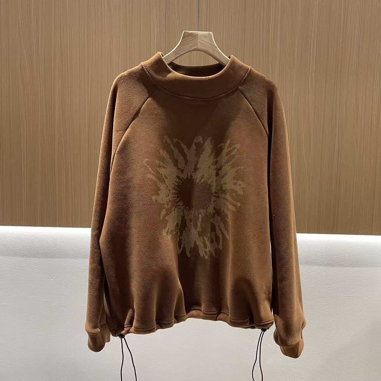 18065新款秋冬加绒休闲减龄宽松显瘦长袖卫衣