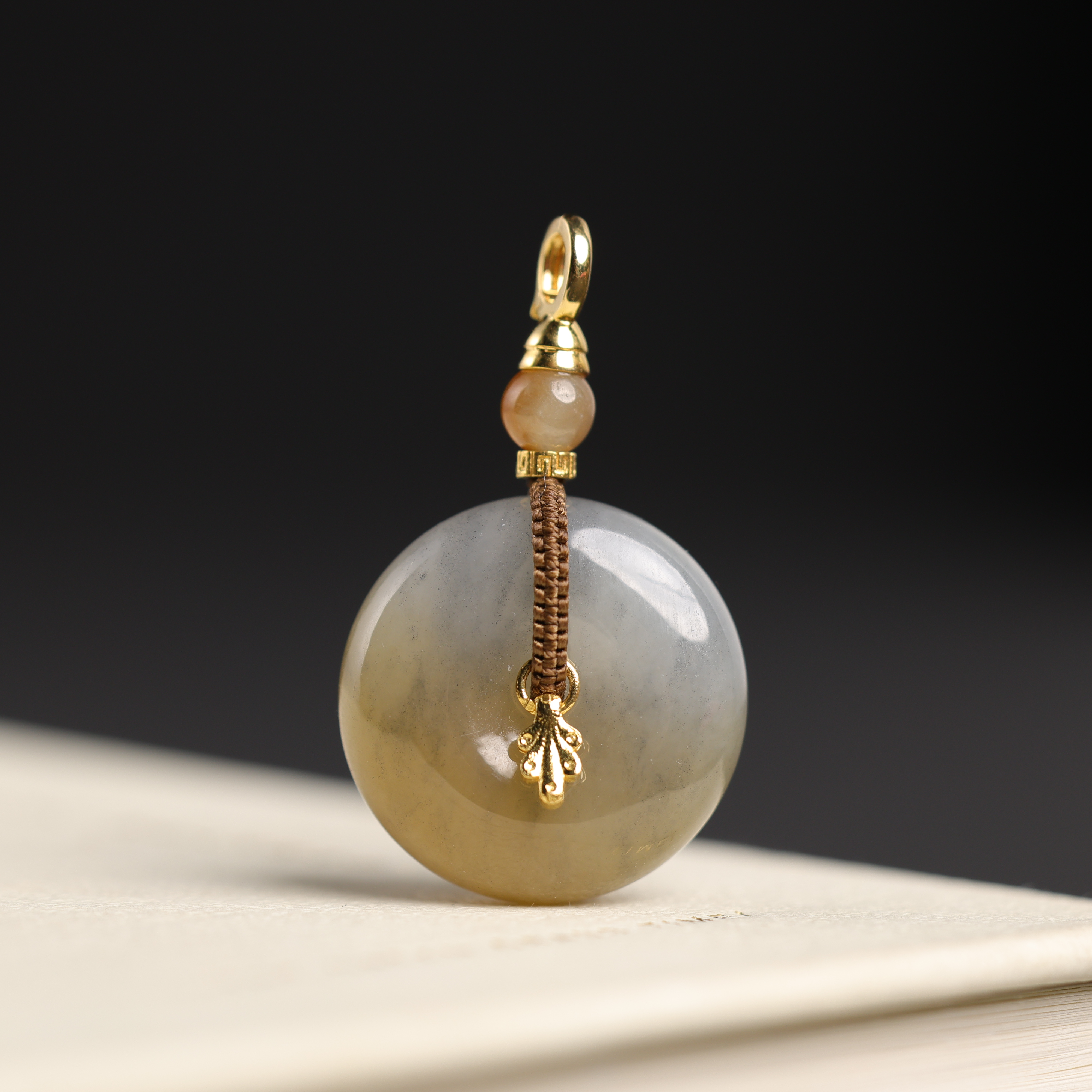 一团和气 | 严选精品和田玉高色楼兰平安扣吊坠多样性发货 发其一