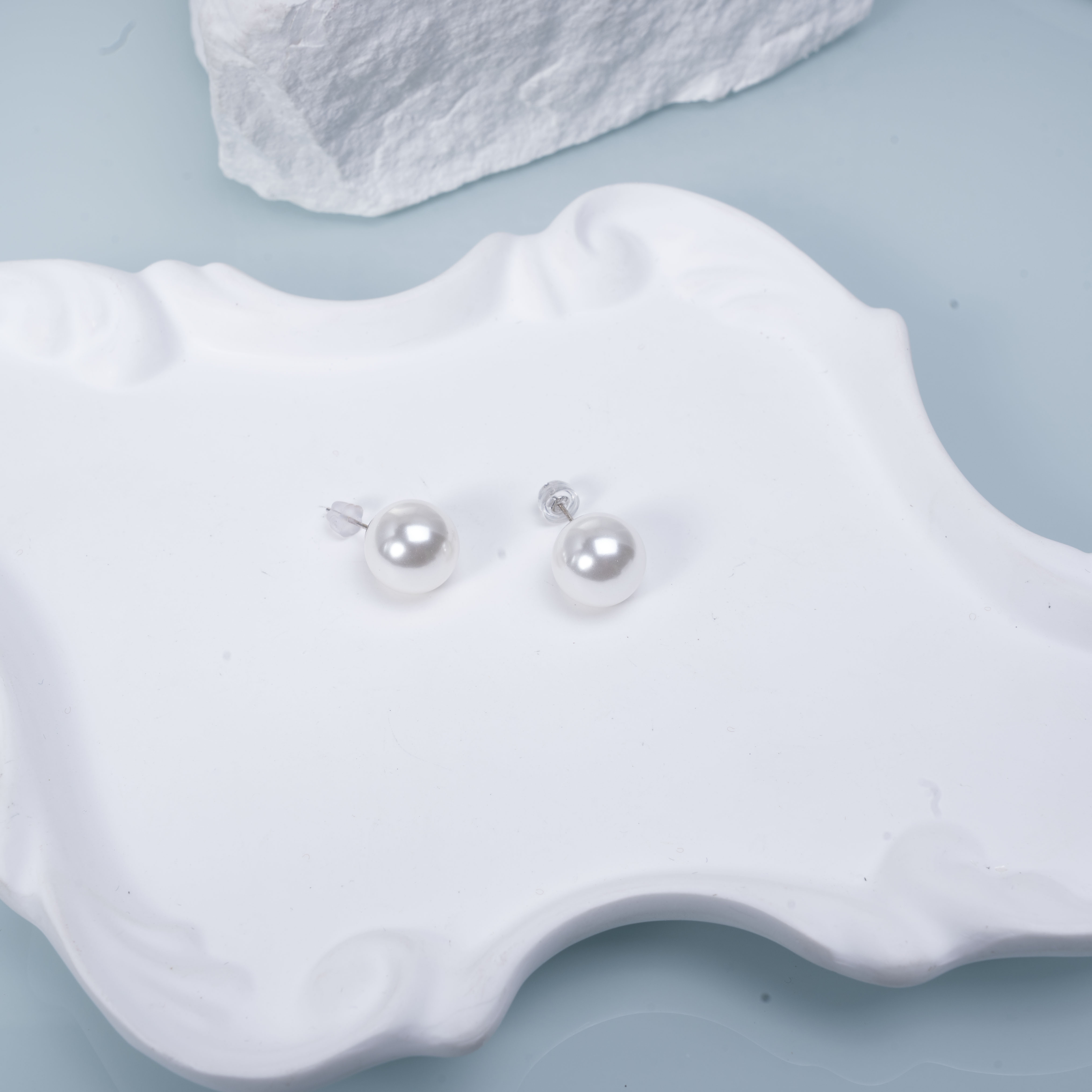 铜合金仿珍珠耳饰 戴伊森   Y-3001   简约百搭气质素钉耳钉