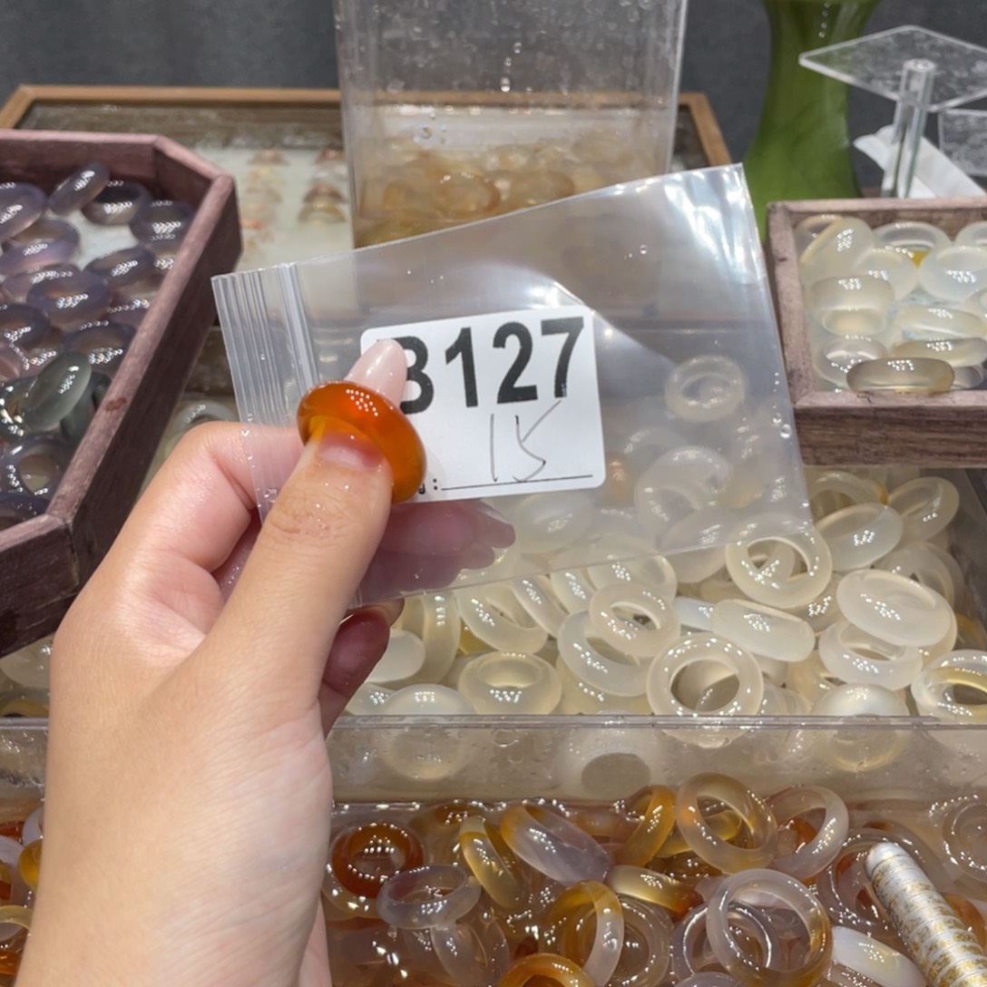 玛瑙/玉髓未镶嵌戒指127