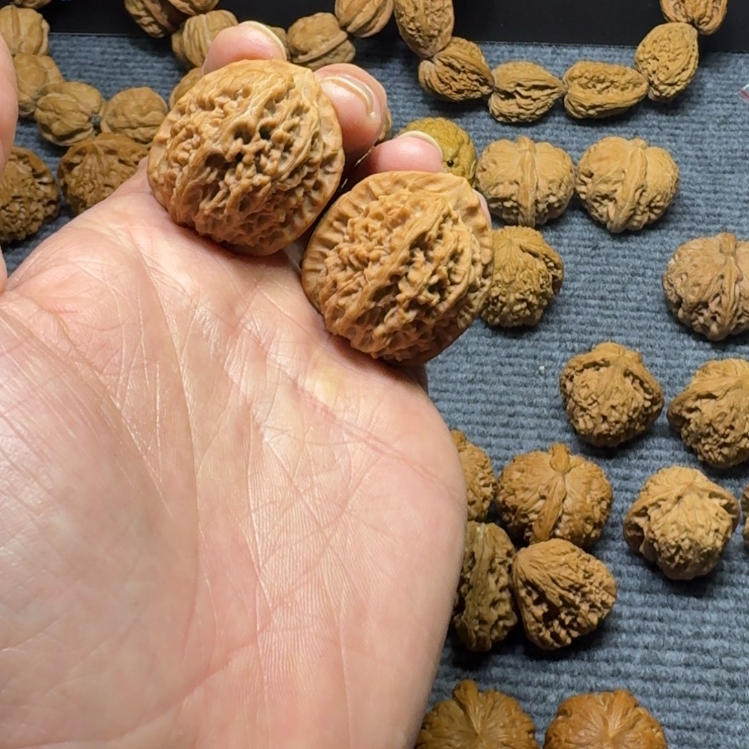 把件文玩核桃荔枝纹34尺