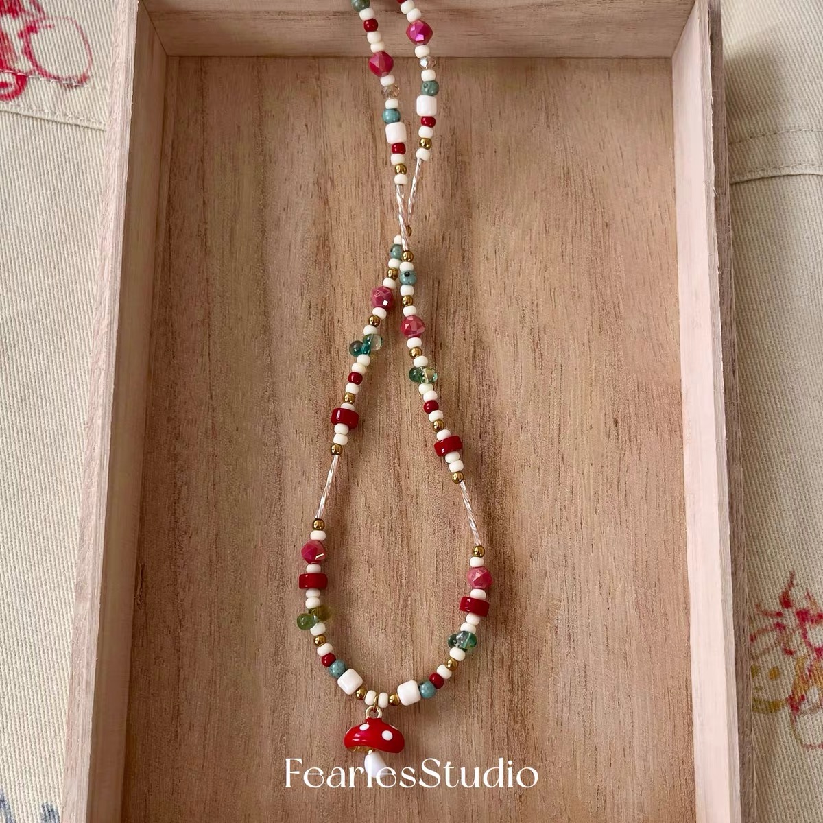 合金树脂项链 树脂项链【可爱蘑菇】X239