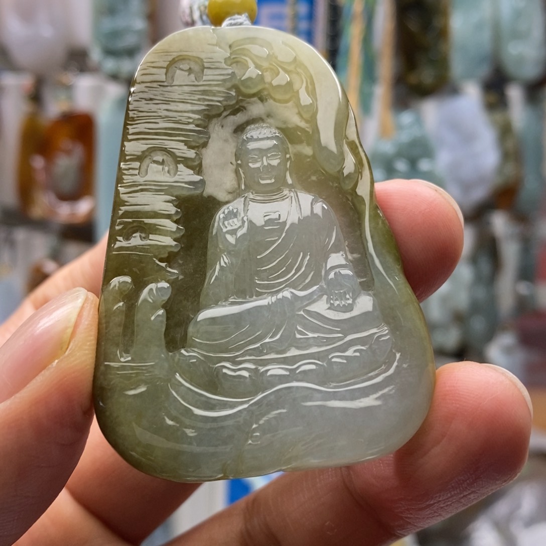 翡翠颈饰未镶嵌碧**天佛