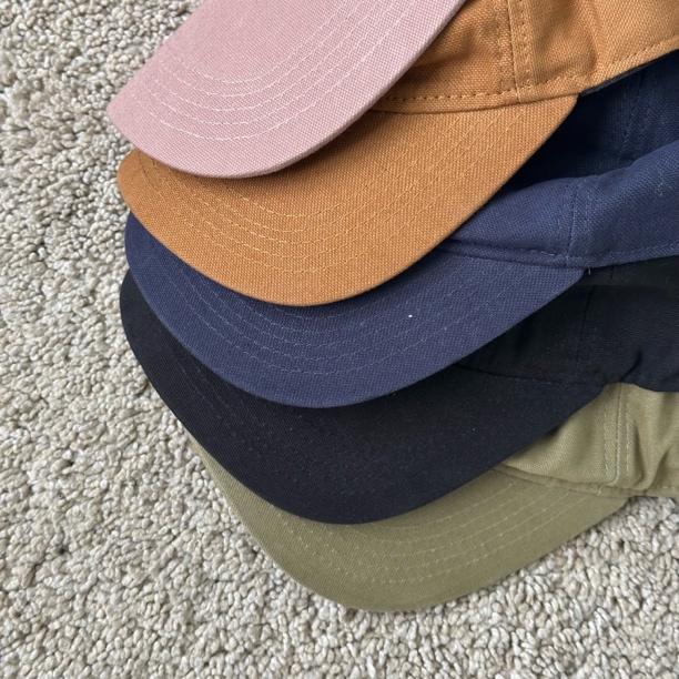 经典款皮标水洗做旧复古纯色春夏帆布鸭舌帽 均码 54-60