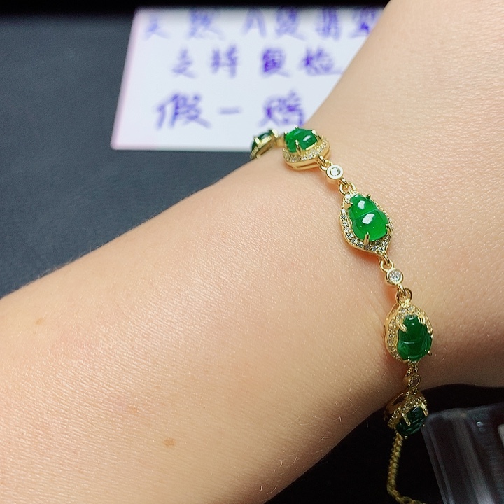 银S925镶嵌戒指翡翠尘****花