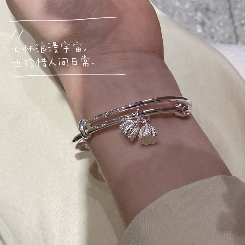 7足银999.9莫比乌斯推拉手镯23g