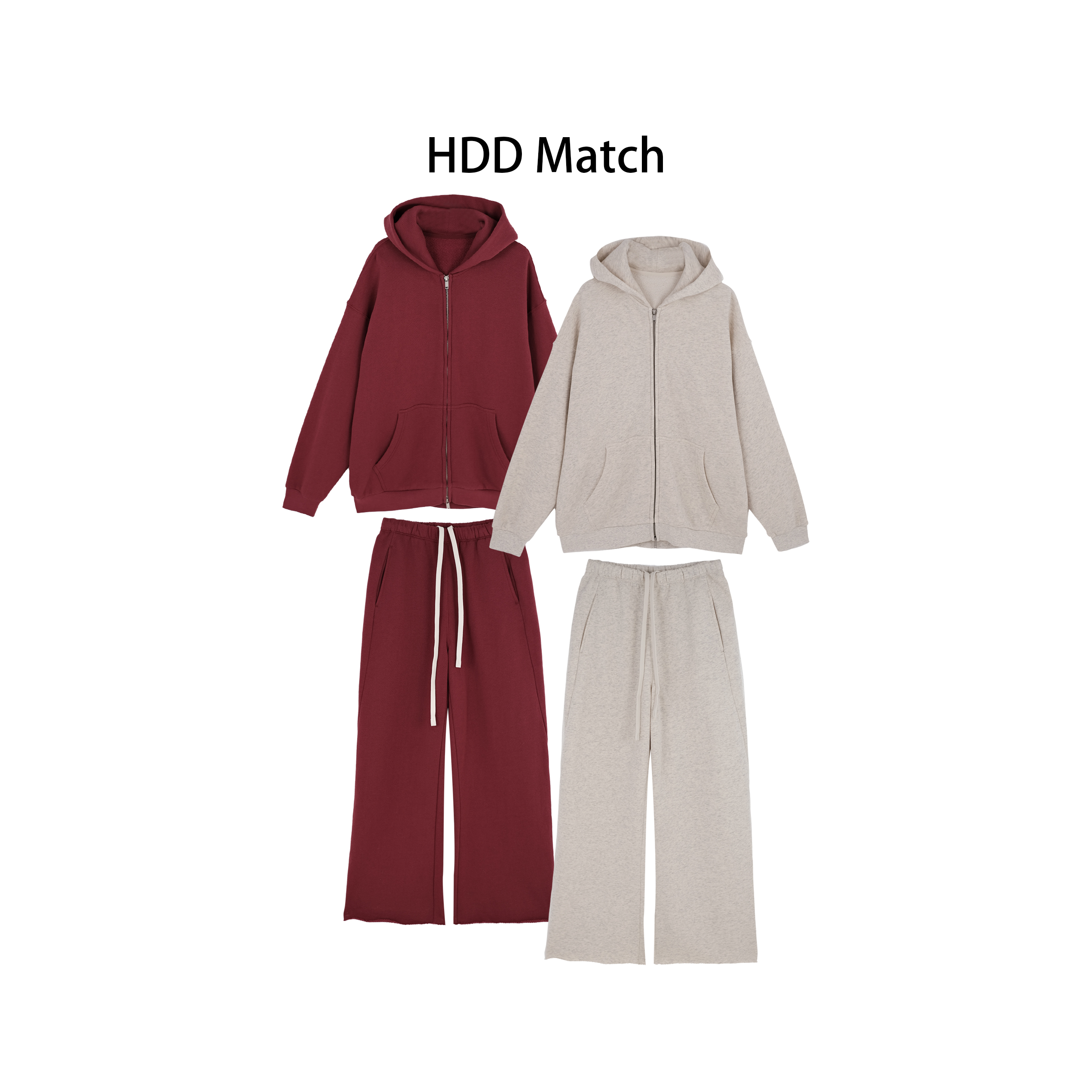 HDD- "彩色派对" 棉 女款连帽定染卫衣上衣+休闲裤套装 Y9879 