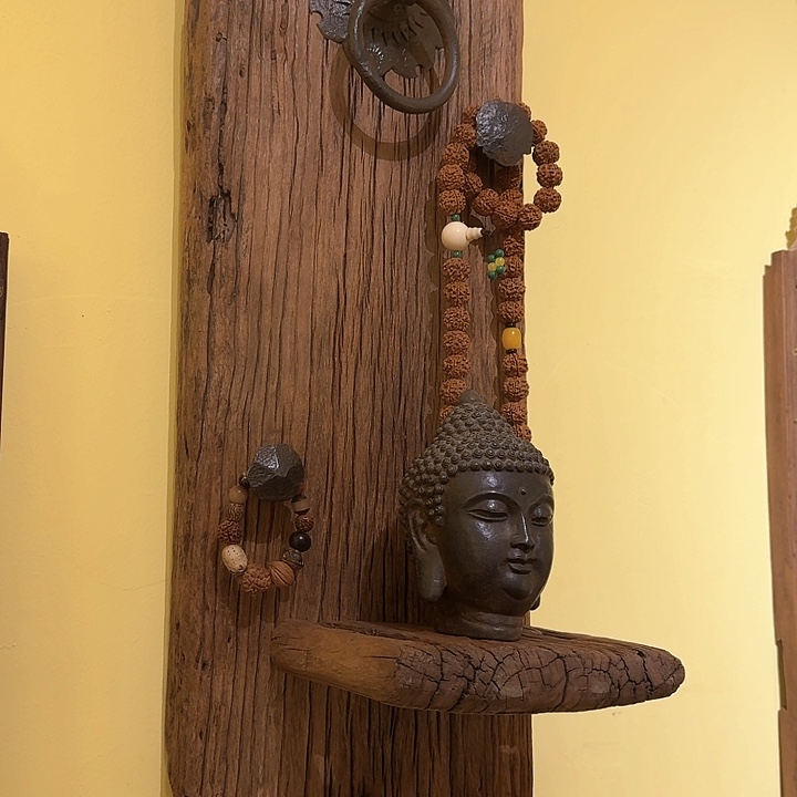 玄***主老榆木置物架