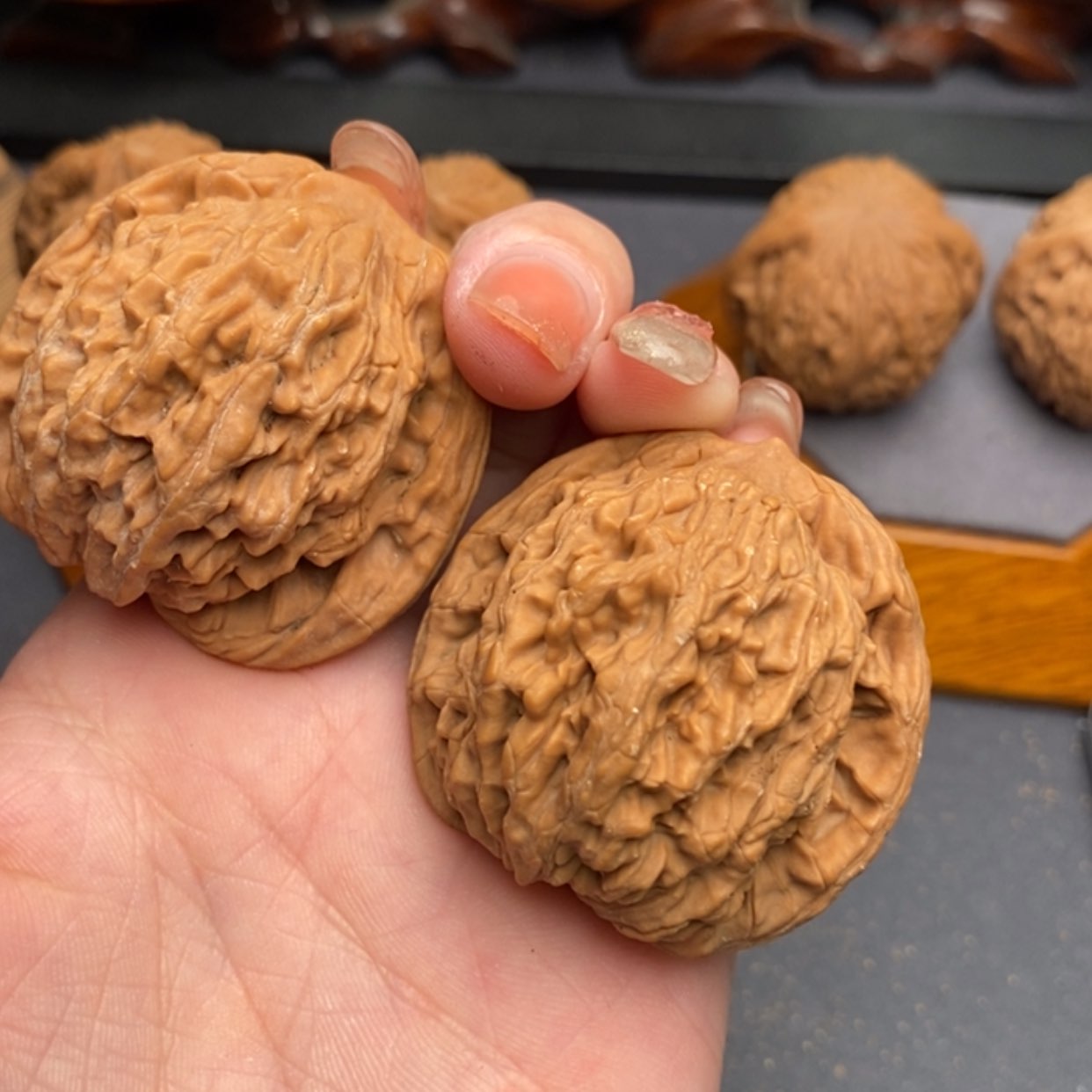 【闪购商品】文玩核桃把件虎头43全品