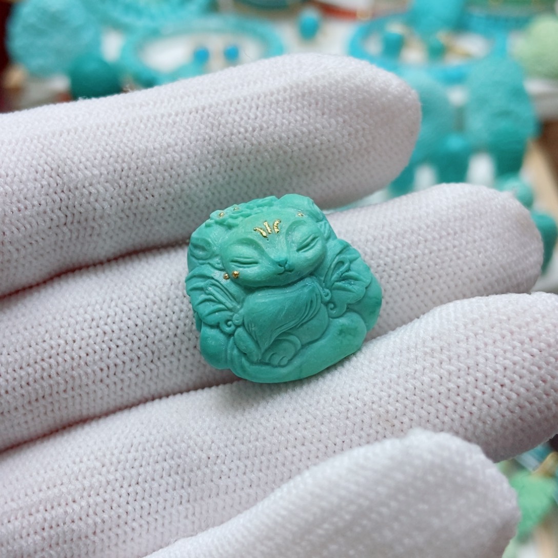 绿松石未镶嵌狐仙