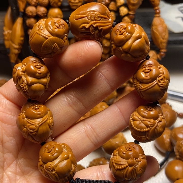 【闪购商品】橄榄核手串/手链八大弥勒1.9