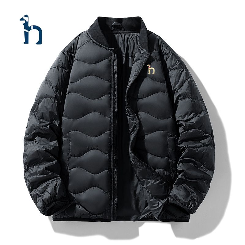 奥莱撤柜丨哈吉斯潮牌HGXXYS冬季羽绒棉服时尚棒球领保暖休闲外套