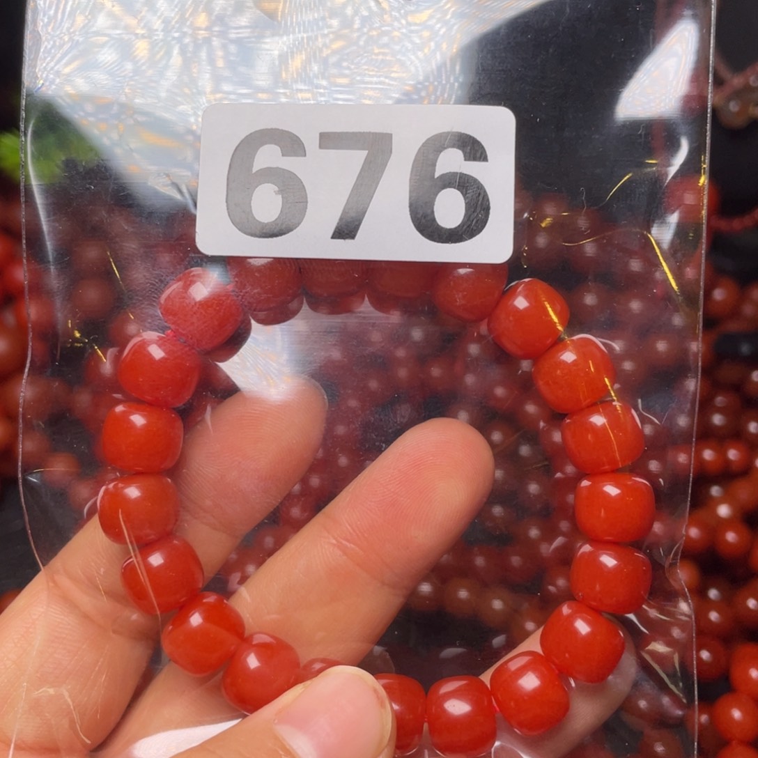 国***耶南红玛瑙未镶嵌手链