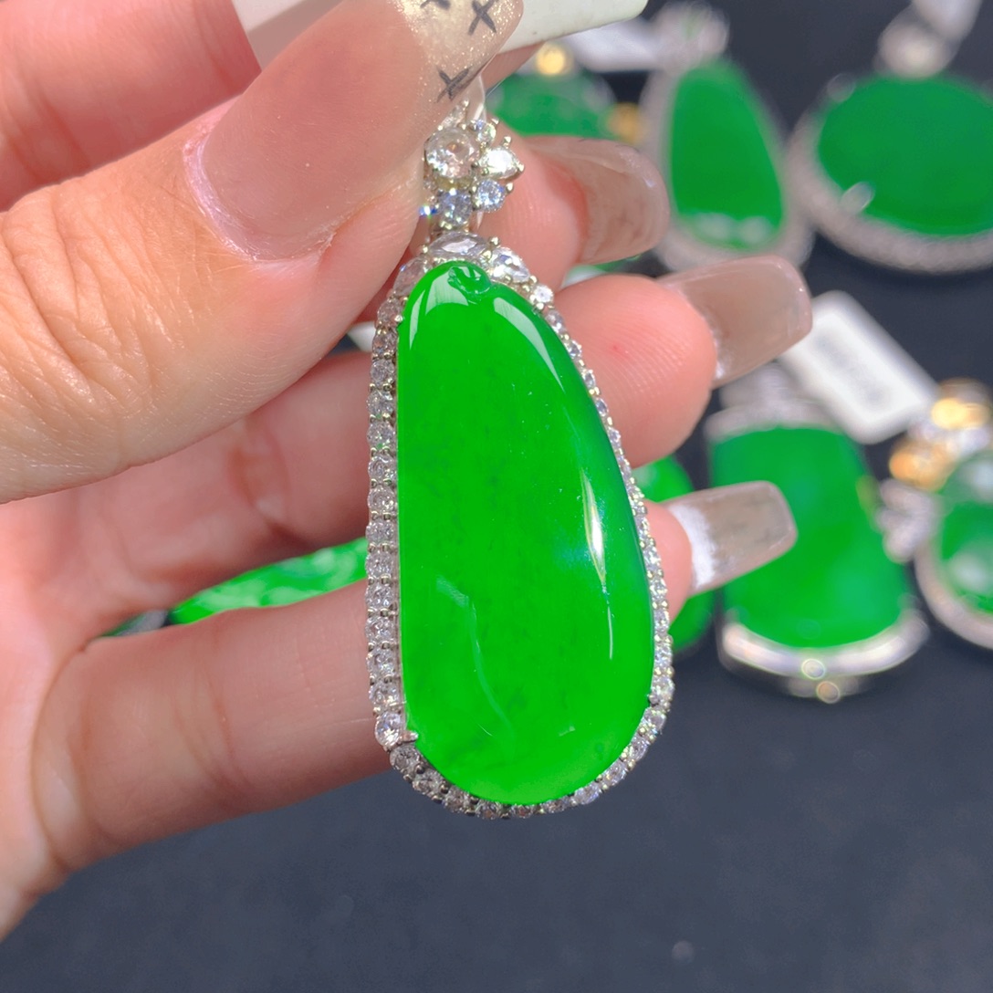 翡翠颈饰银S925镶嵌11111111111