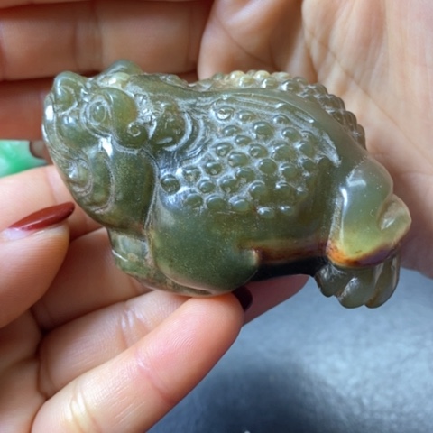 白玉菩提吊坠摆件