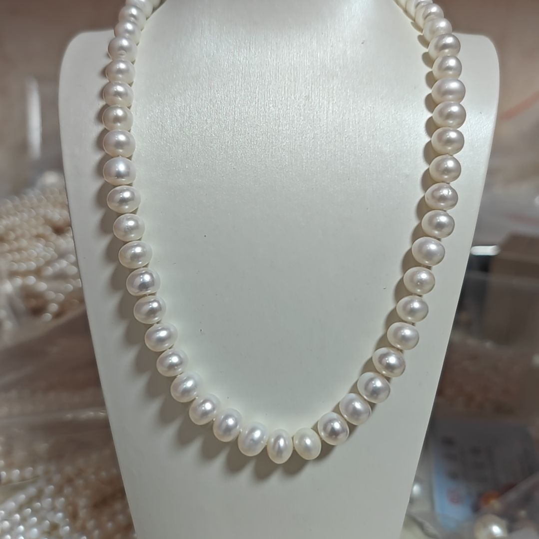 淡水珍珠项链银S925镶嵌