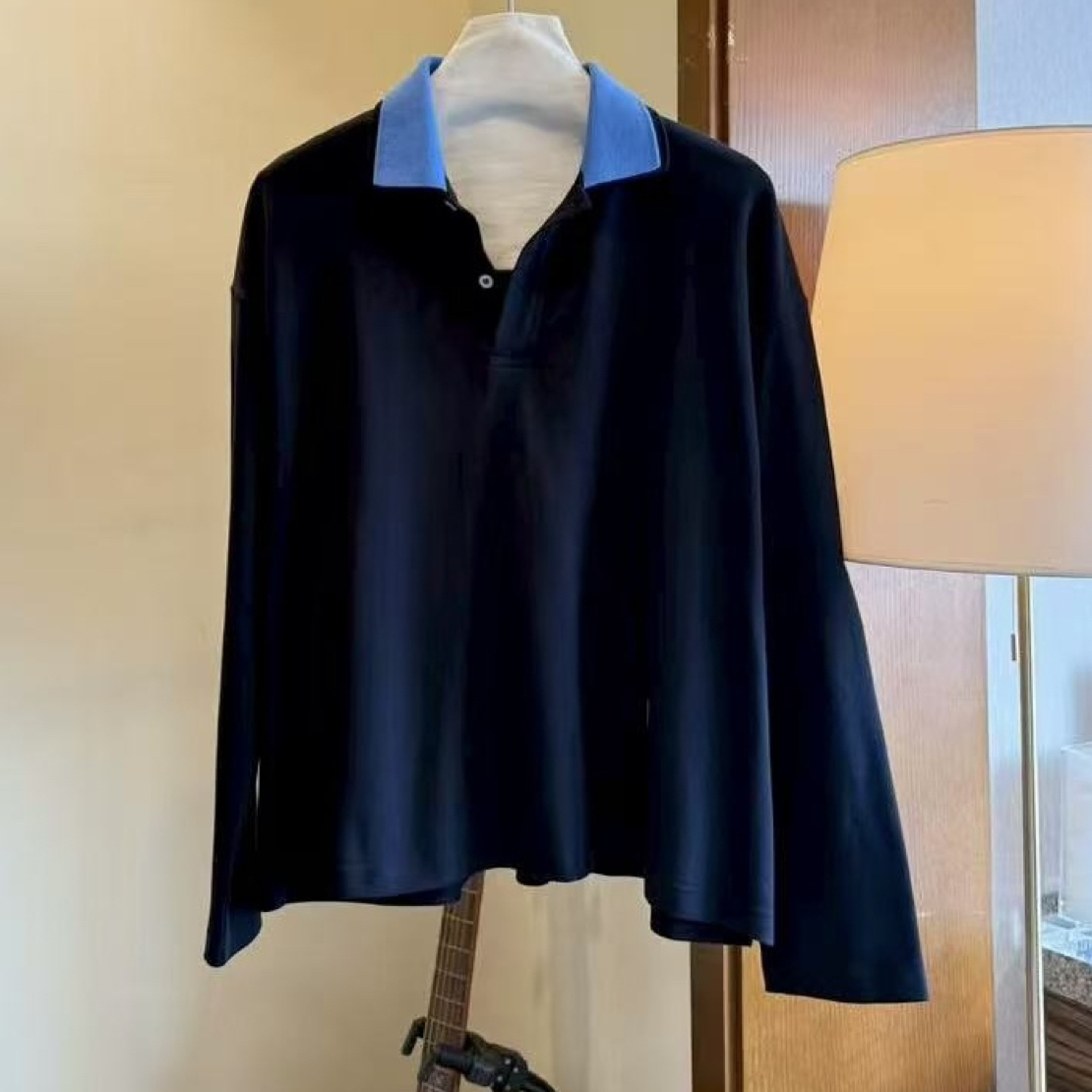 海马长袖T恤B7139针织时尚休闲百搭女士翻领套头秋季设计师