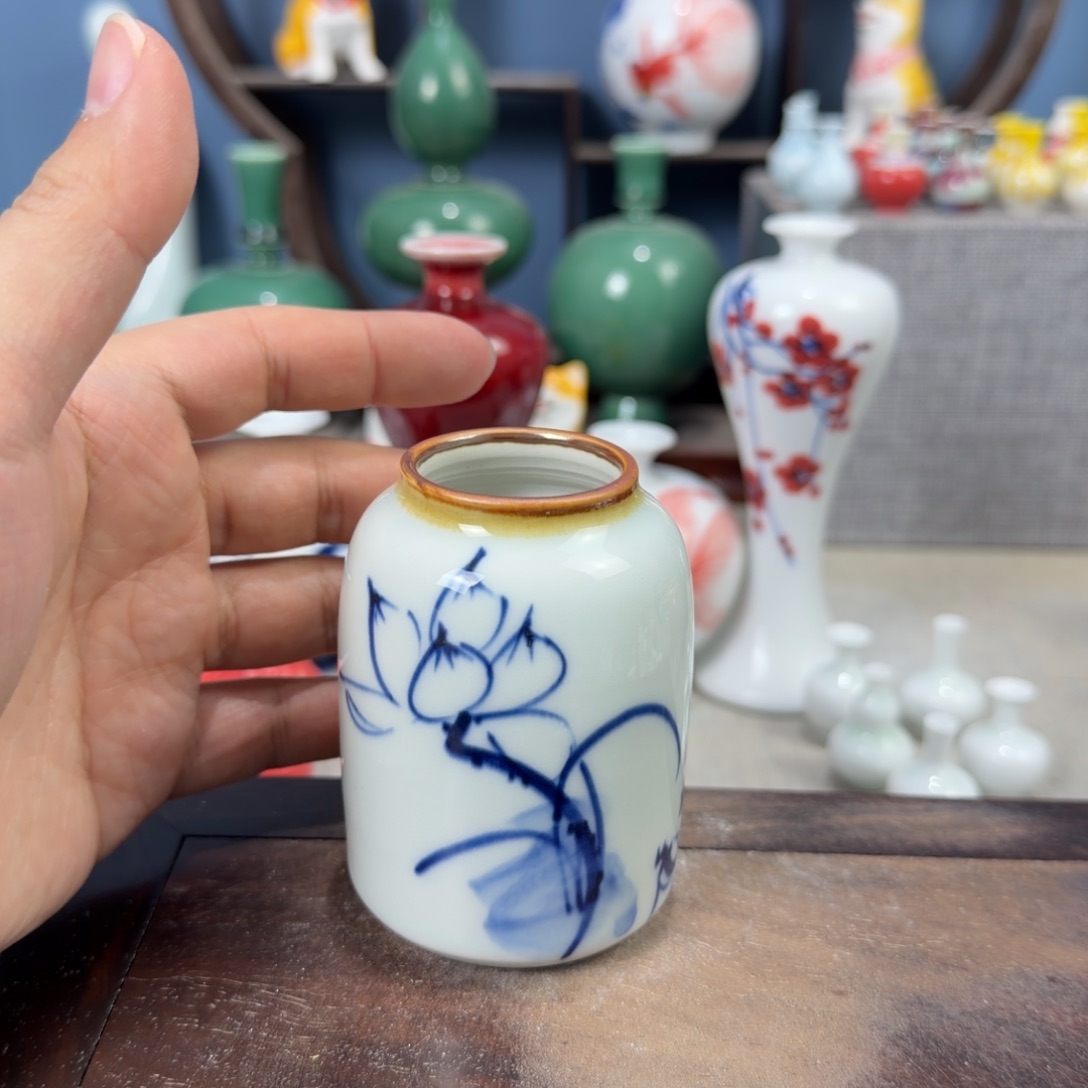 陶瓷手工小花器摆件