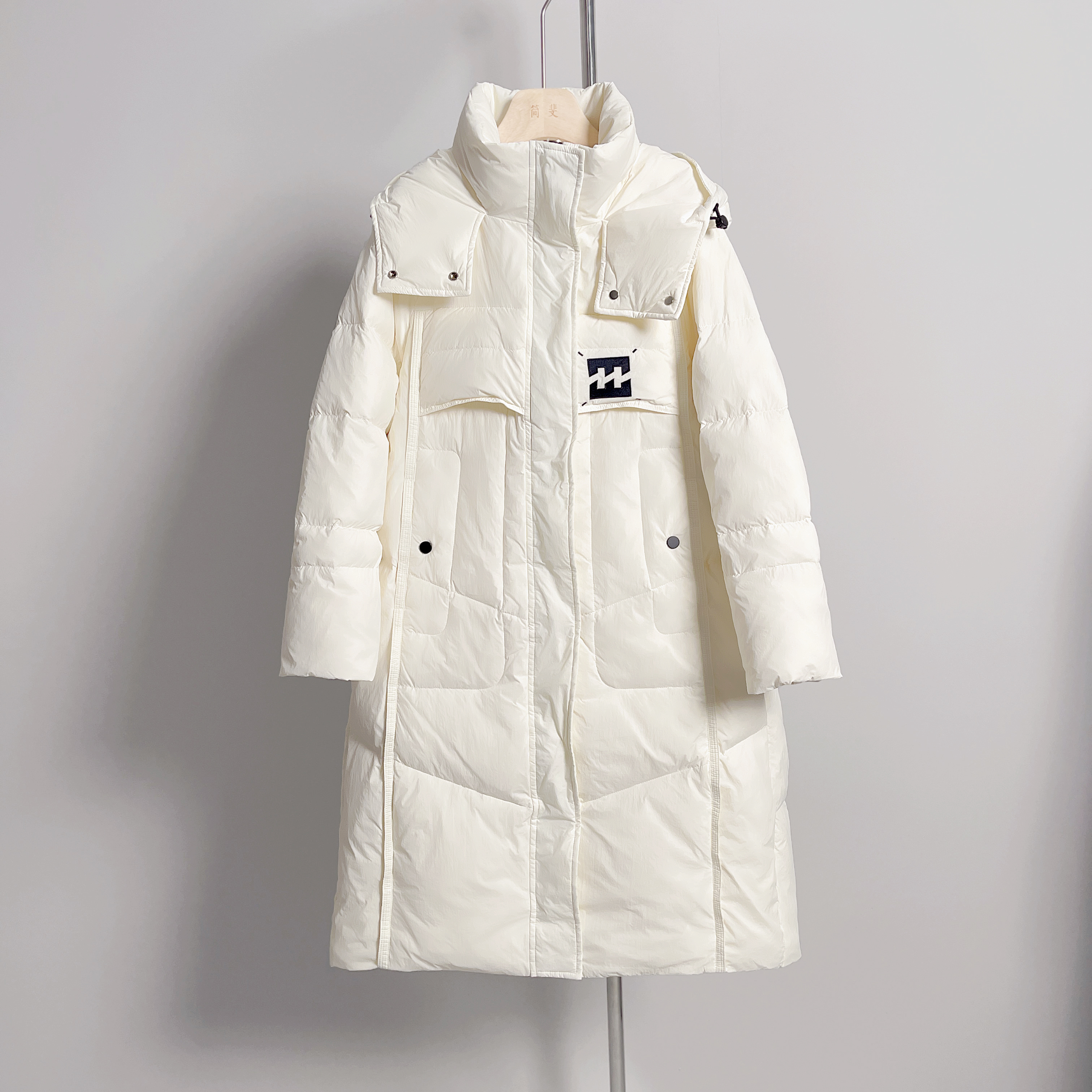 连帽羽绒服女2025时尚加厚保暖中长款外套【6182】