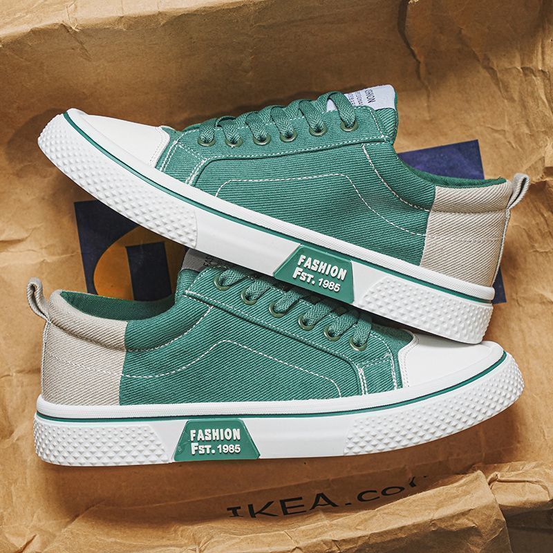 男鞋2025春季新款时尚百搭潮流休闲透气防滑耐磨青少年小众帆布鞋