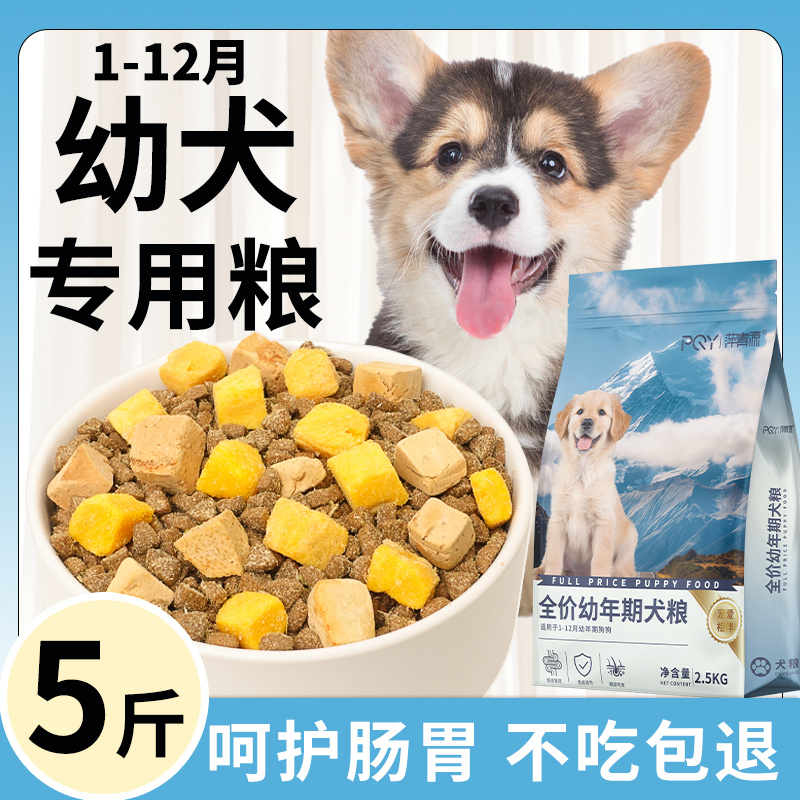 狗粮10斤装幼犬专用冻干泰迪柯基比熊博美金毛柴犬边牧通用型5斤