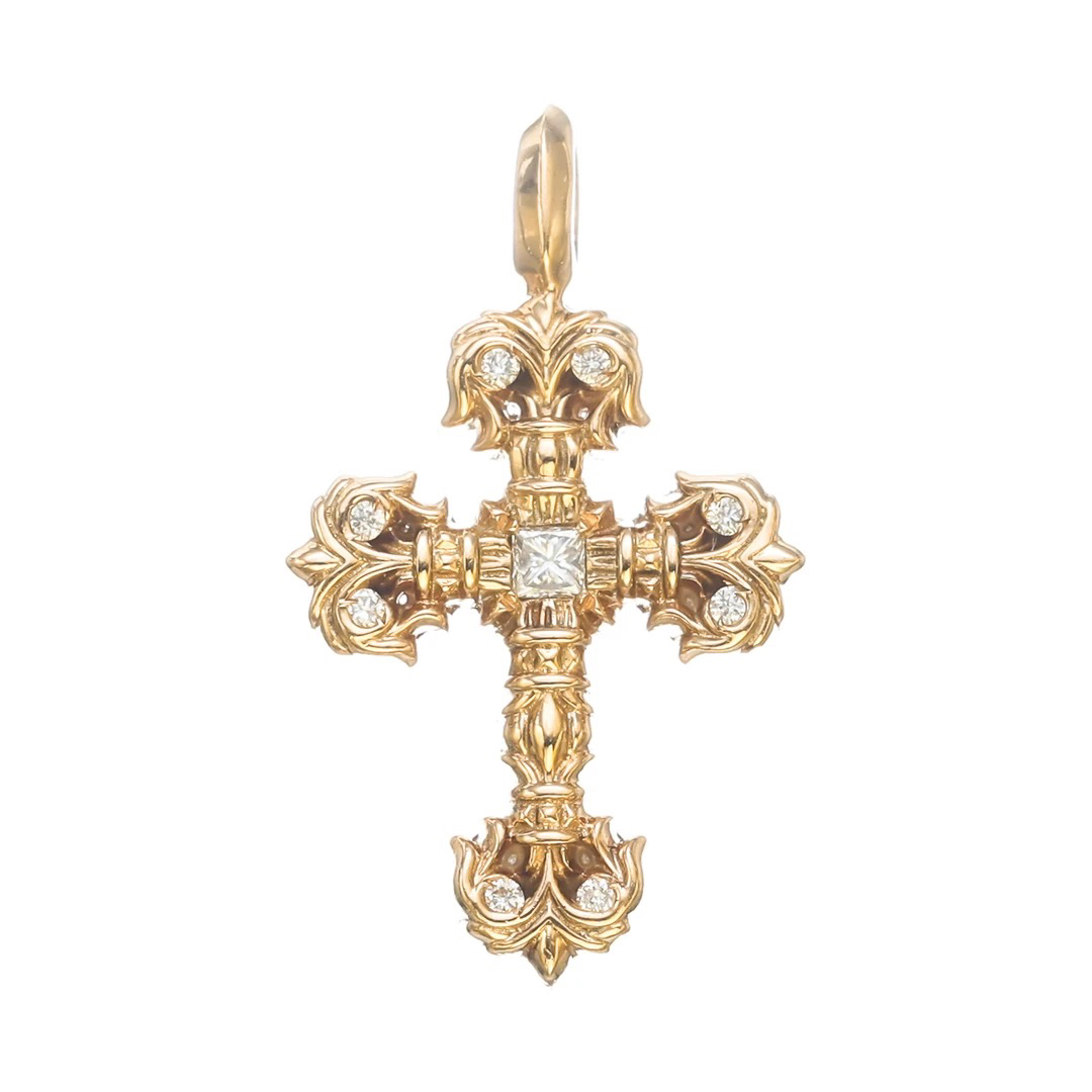 克罗心 Chrome Hearts 九火焰十字架吊坠