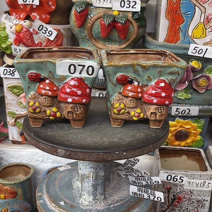 粗陶材质多肉花盆