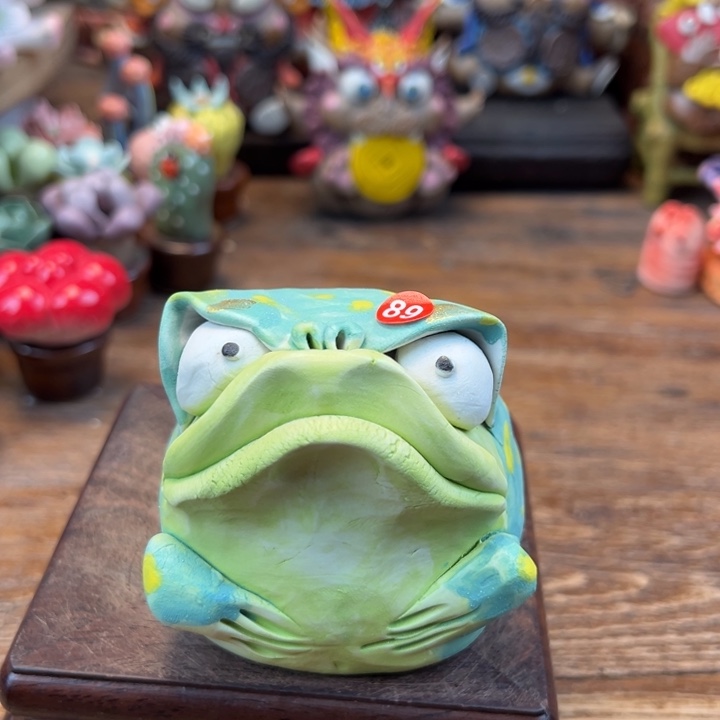 陶摆件小镇青花每日有新品