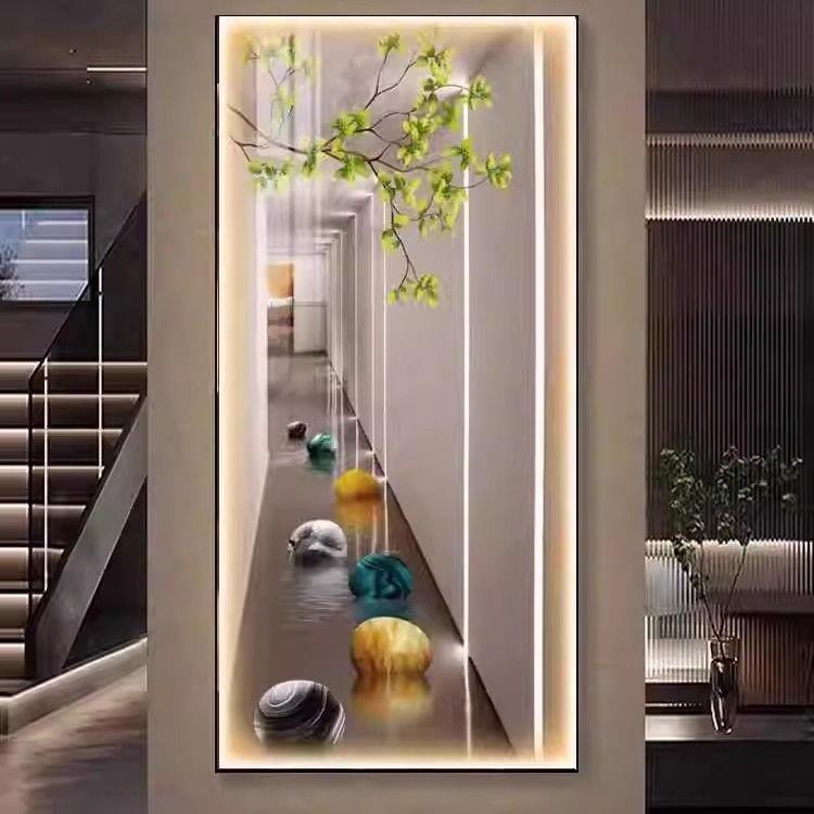无品牌玄关装饰画客厅走廊过道挂画石来运转延伸空间