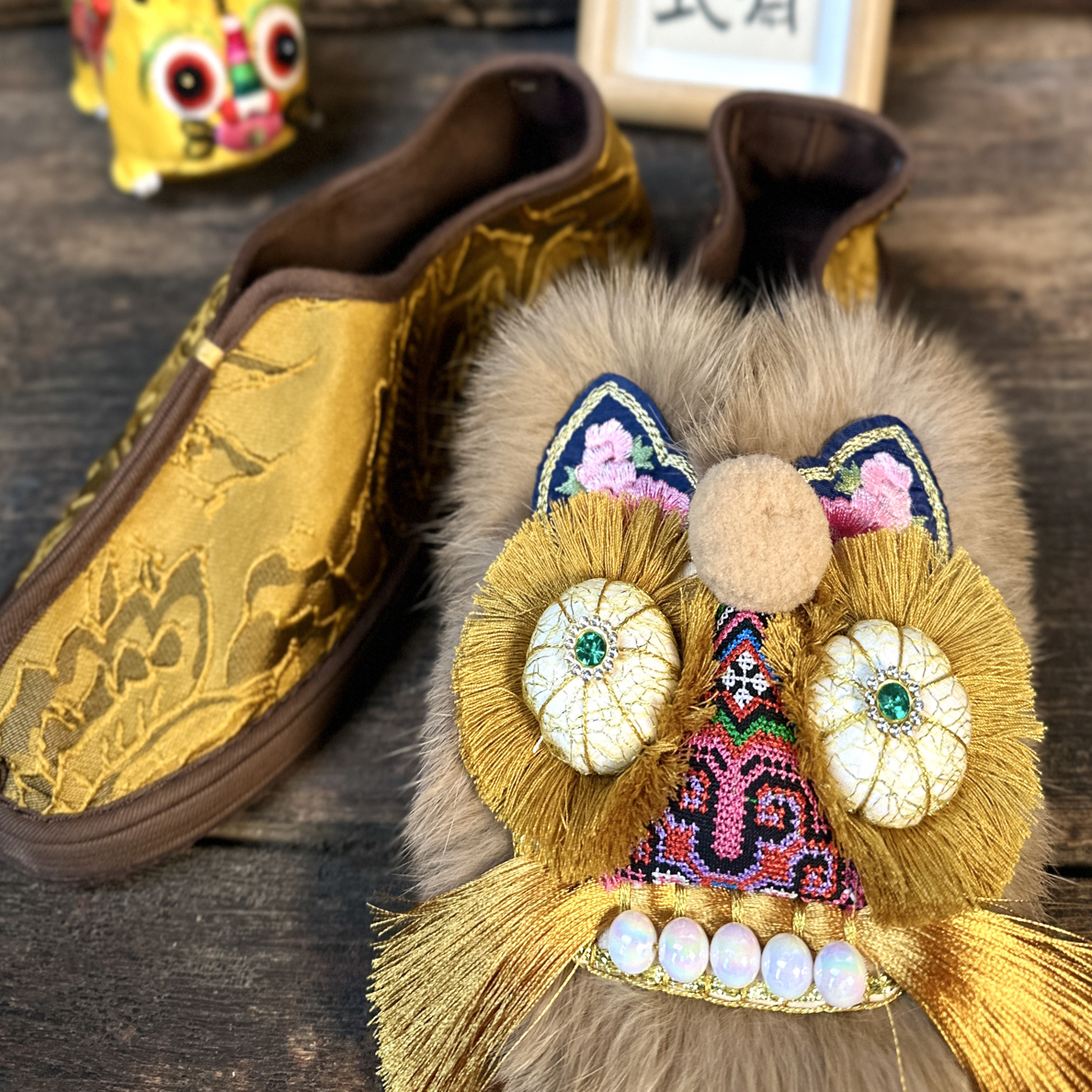 金虎纳福履秋冬款加绒纯手工厚底千层底布鞋舒服透气国潮新中式