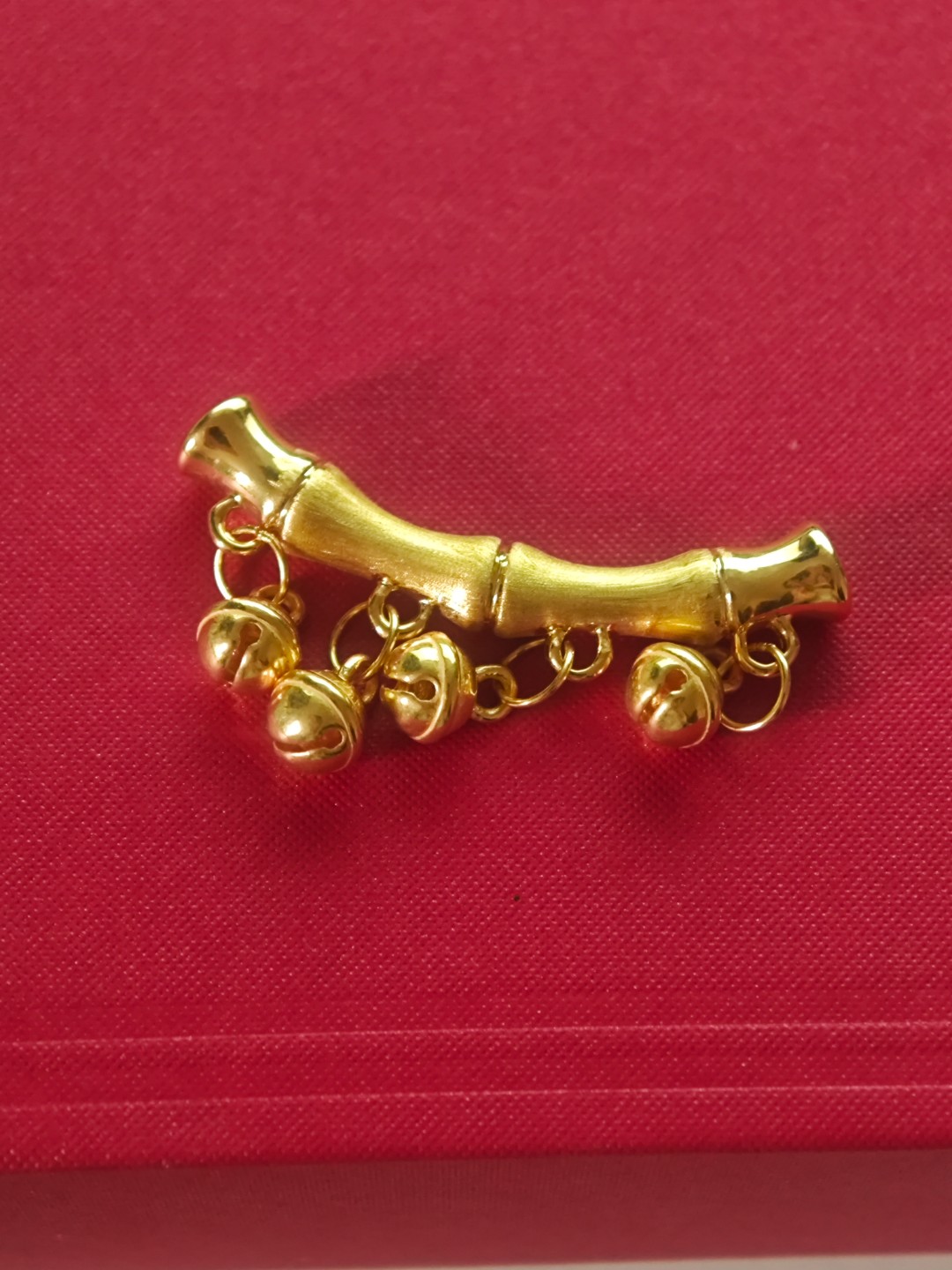 A(003）足金时尚百搭弯管铃铛