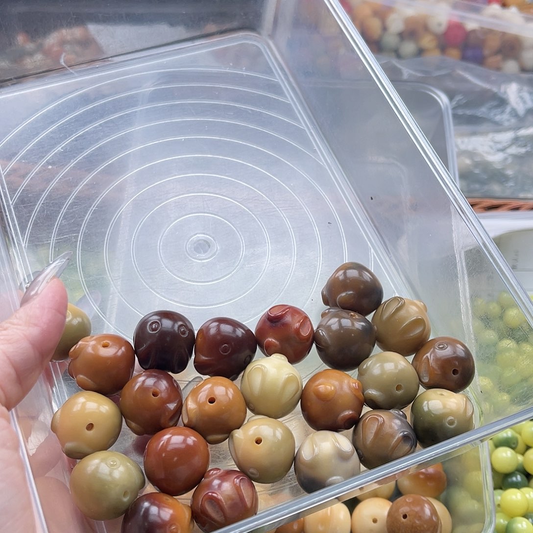 白玉菩提吊坠陶*英c21mm/21颗锅底