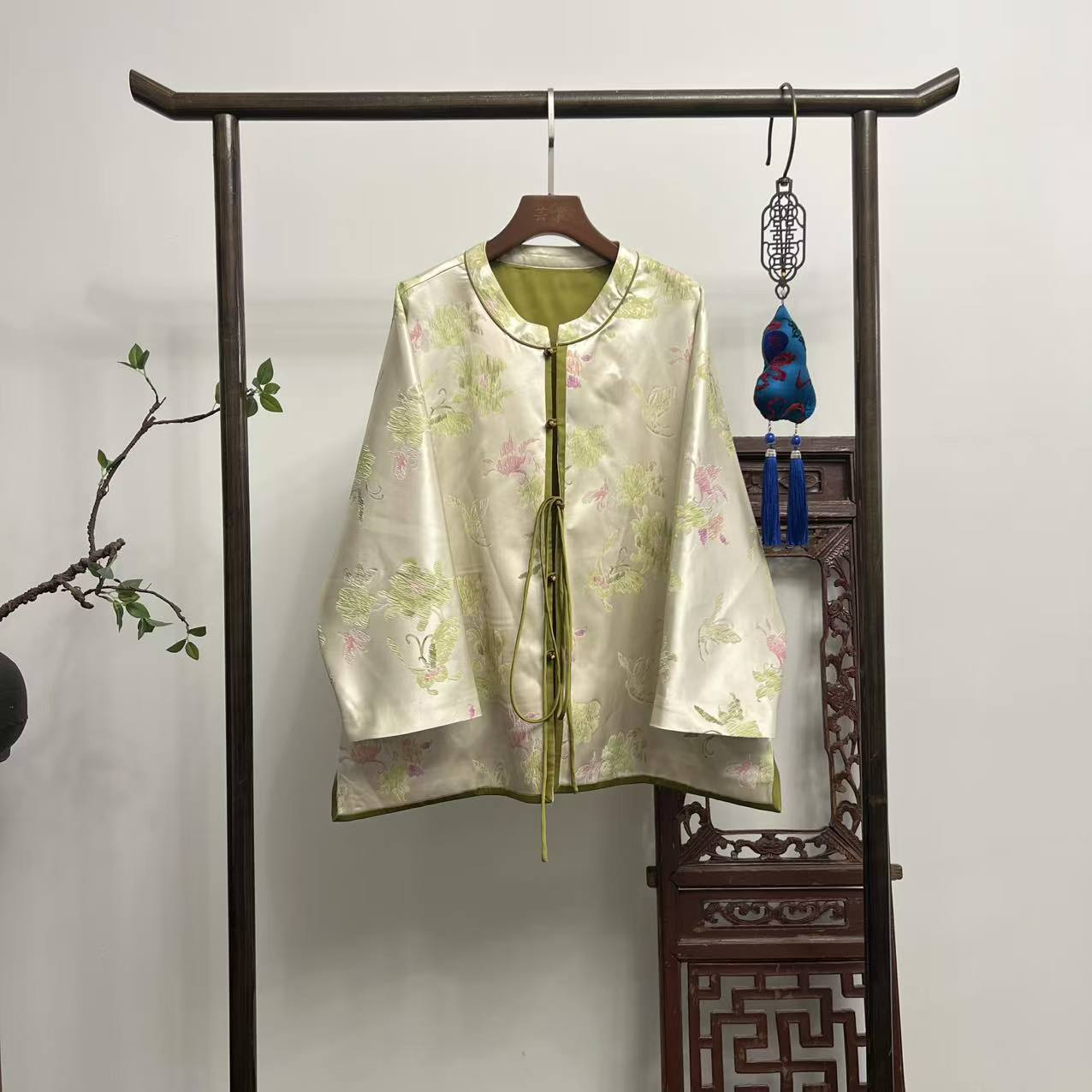 【颜瑾玉】大幂幂款上衣新中式桑蚕丝W50239