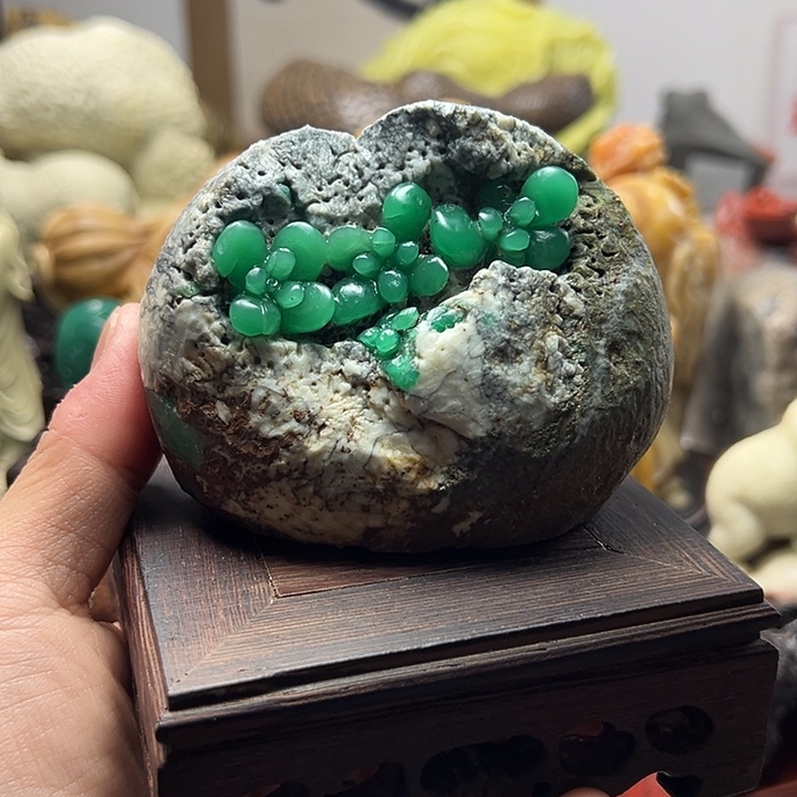 四川石雅安绿摆件