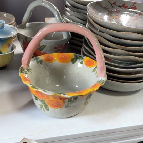 盘景德镇釉下手绘陶瓷 