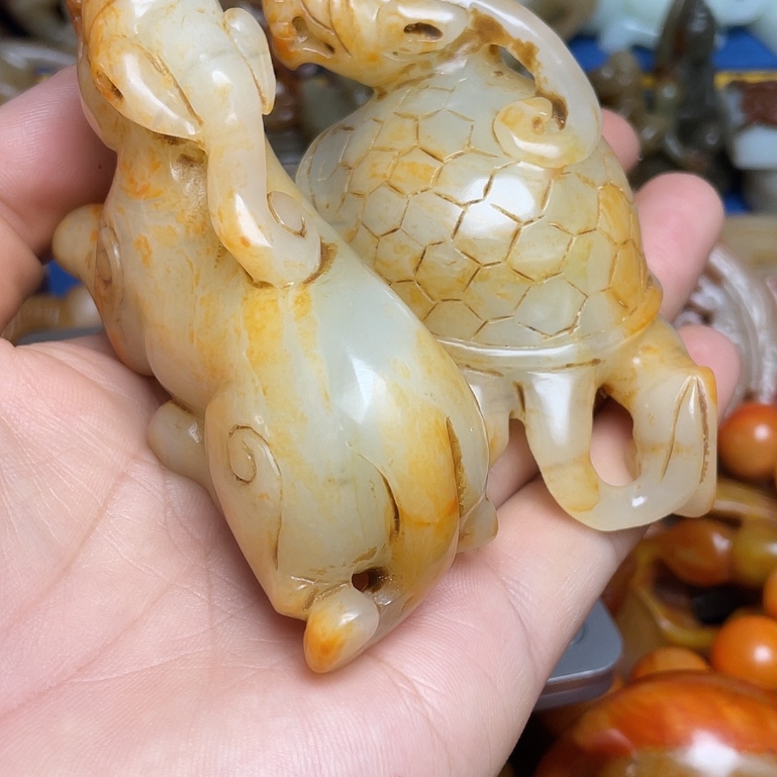 百***）和田玉未镶嵌挂件