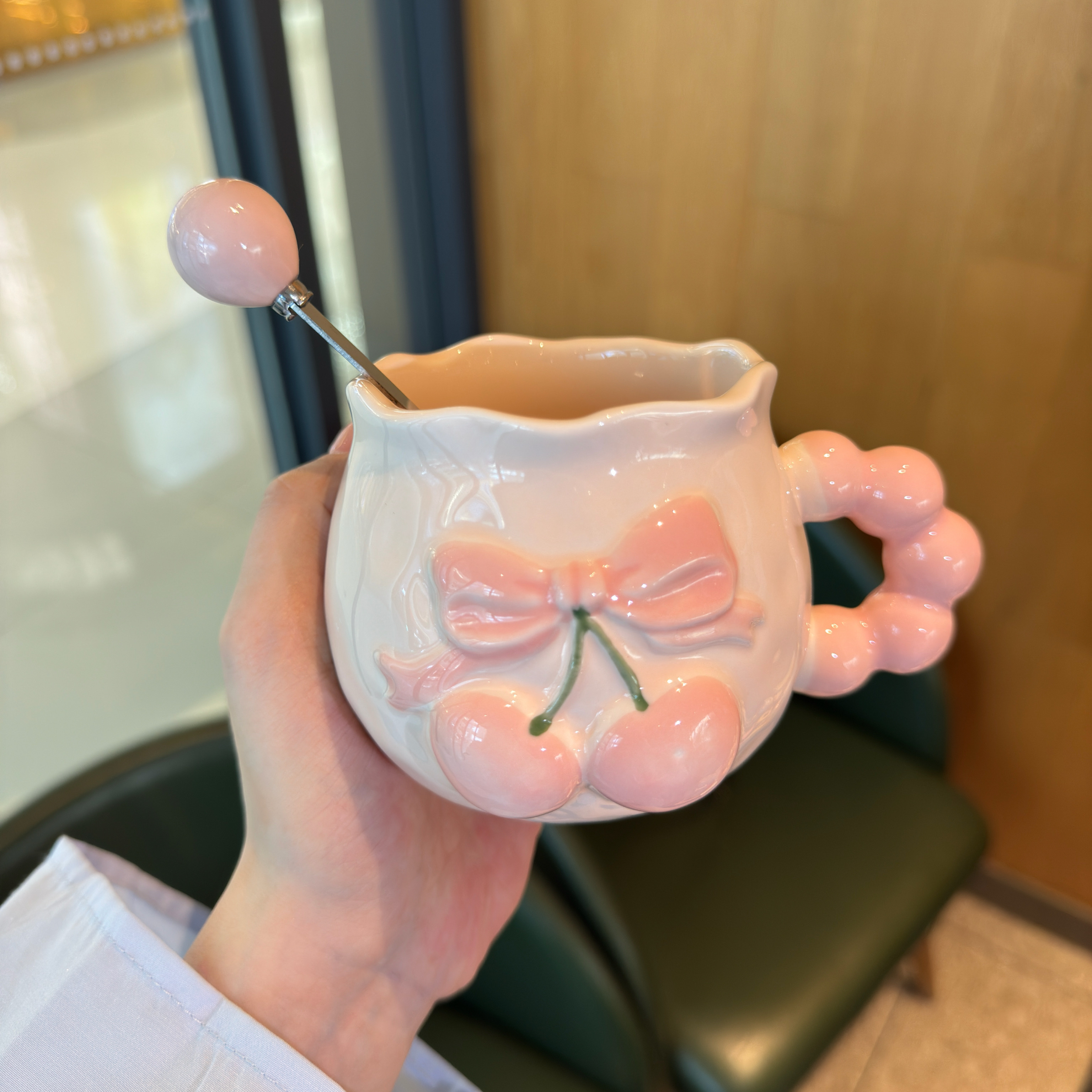 手绘浮雕女生日礼物少女心陶瓷马克杯高颜值咖啡杯礼物水杯伴手礼