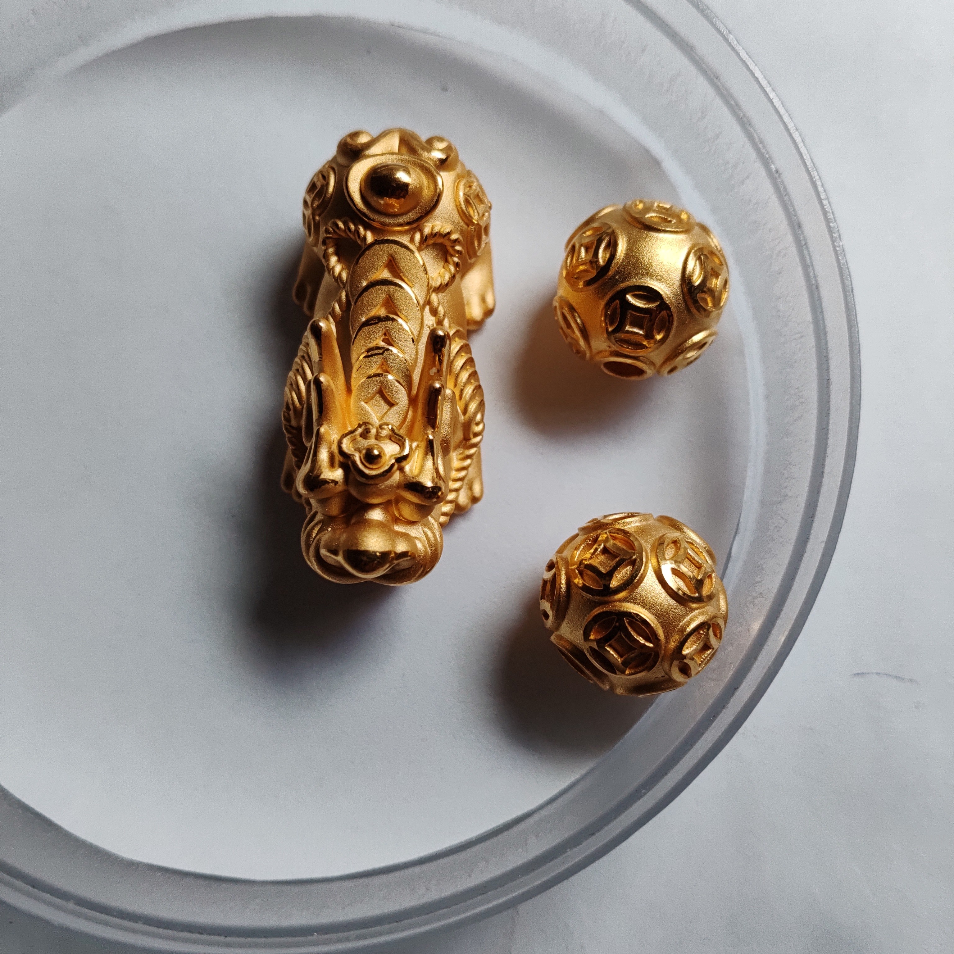 金元宝足金999貔貅珠子首饰