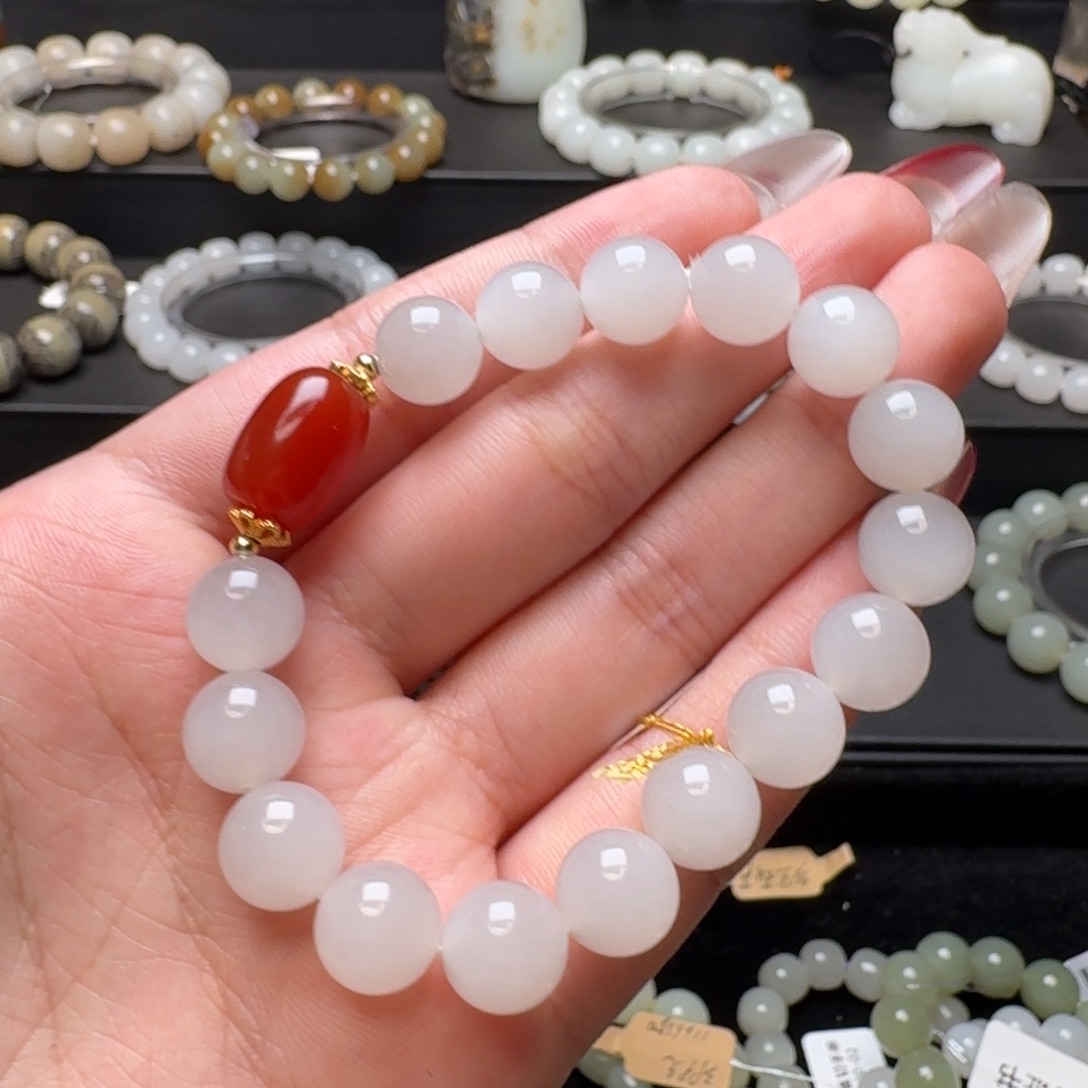 和田玉手串未镶嵌