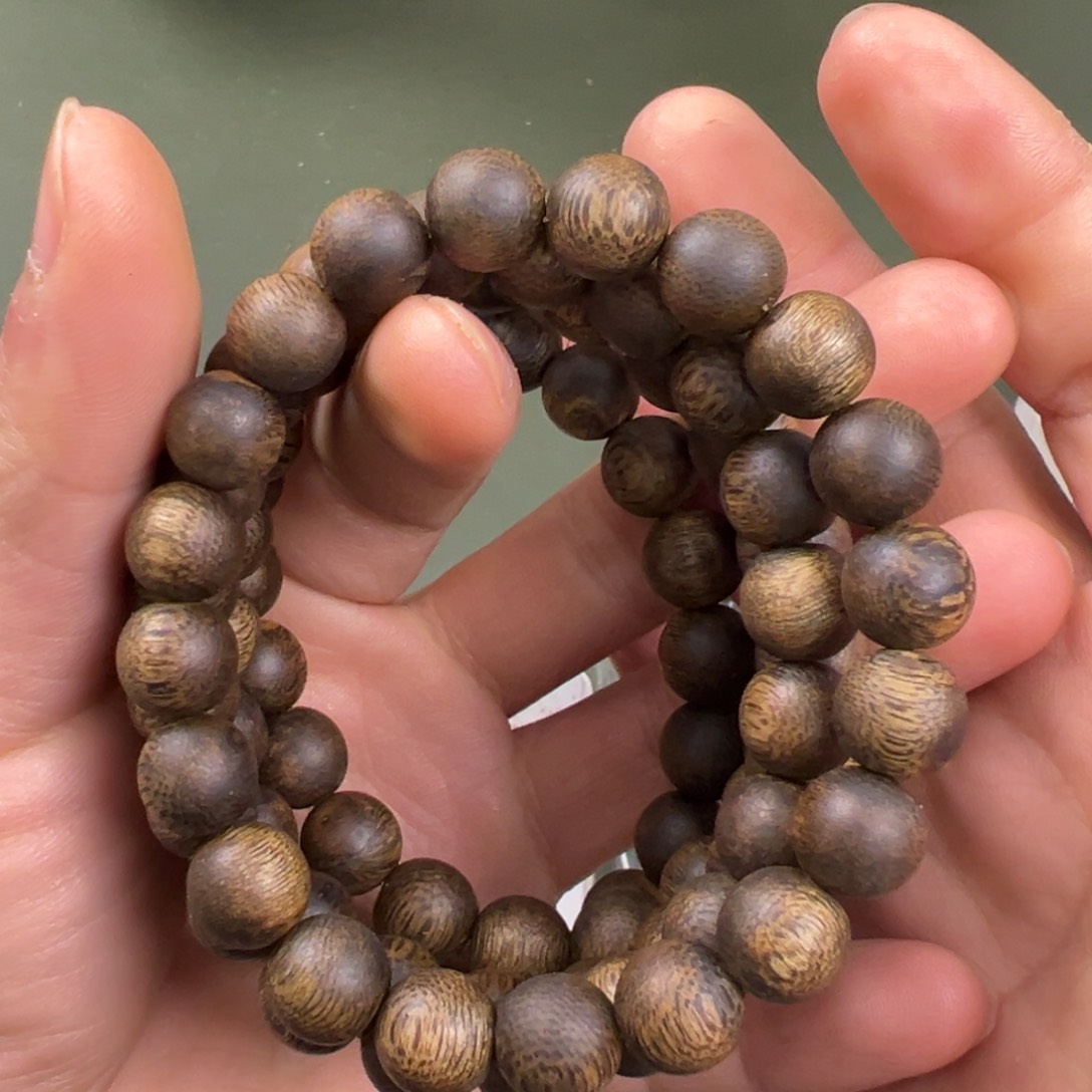 沉香手串海南流油王圆珠单圈多样性发一1.0/8g