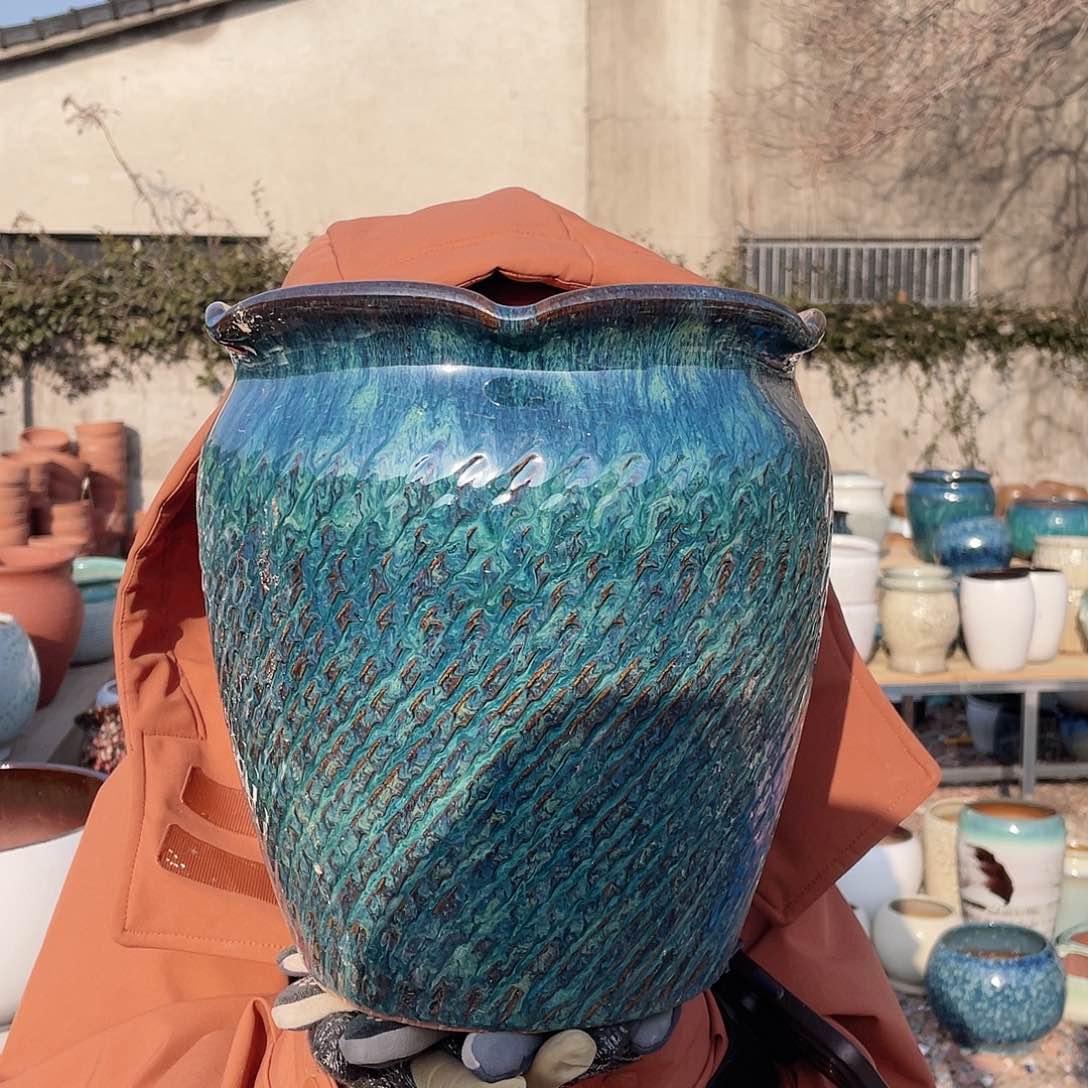 红陶a238 王嫂花盆0218