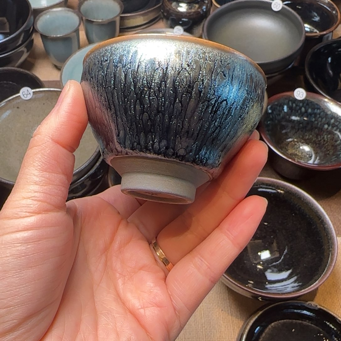 茶盏69 若叶百花束口