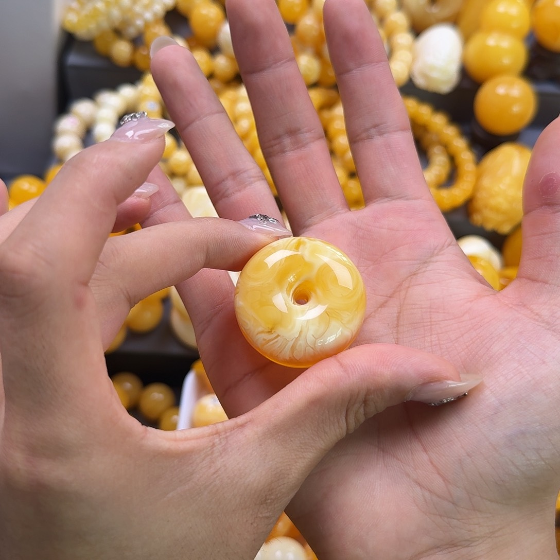 蜜蜡珠宝奇石未镶嵌平安扣