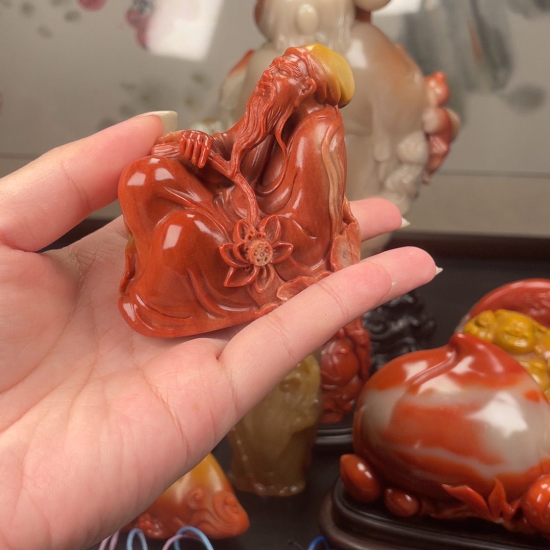 三***了寿山石精品人物摆件作品