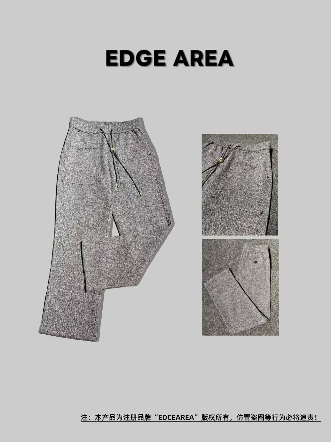 【叁拾贰】5529冬季新款老钱风男裤天丝醋酸羊毛混纺男士运动百搭