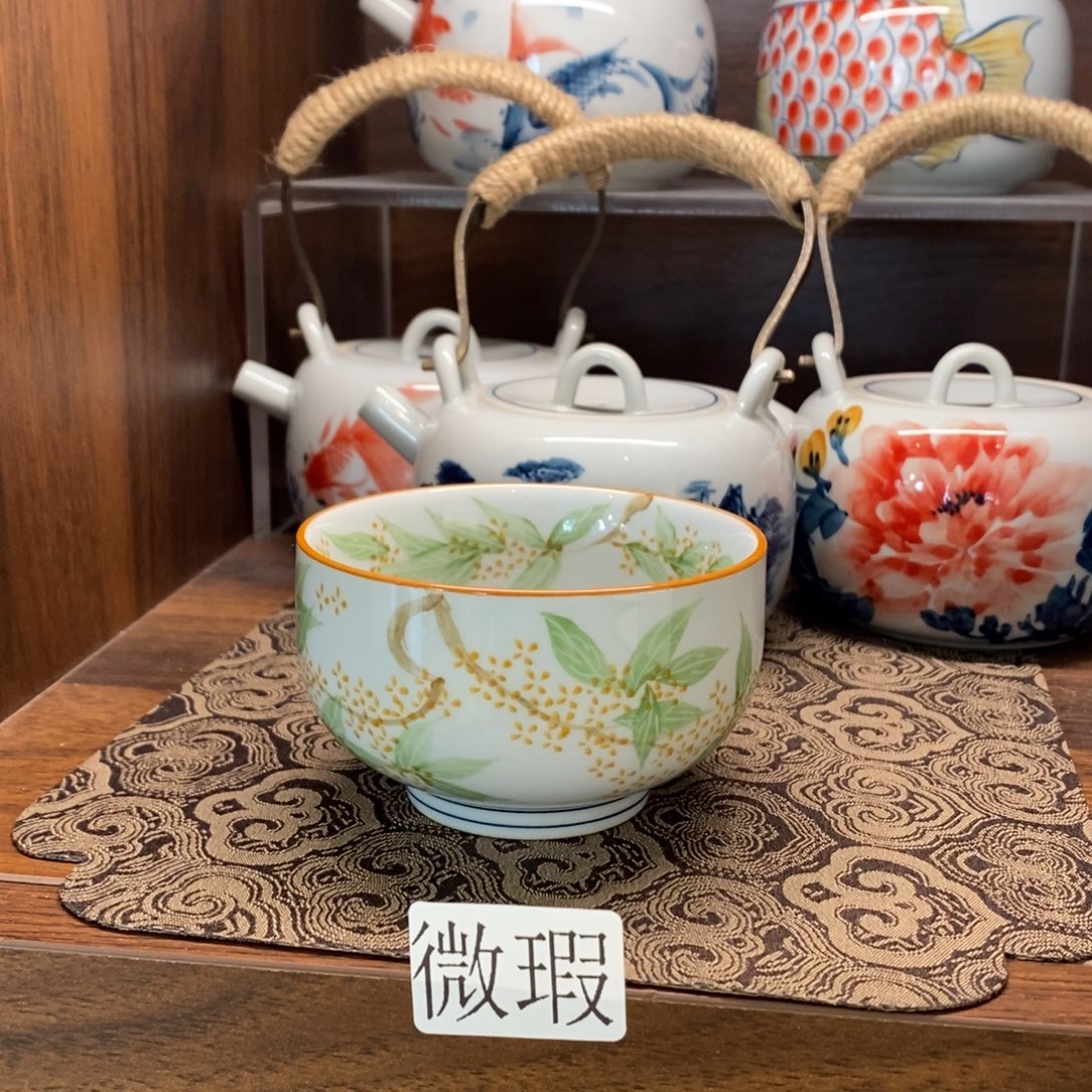 釉下彩老陶泥手工绘制