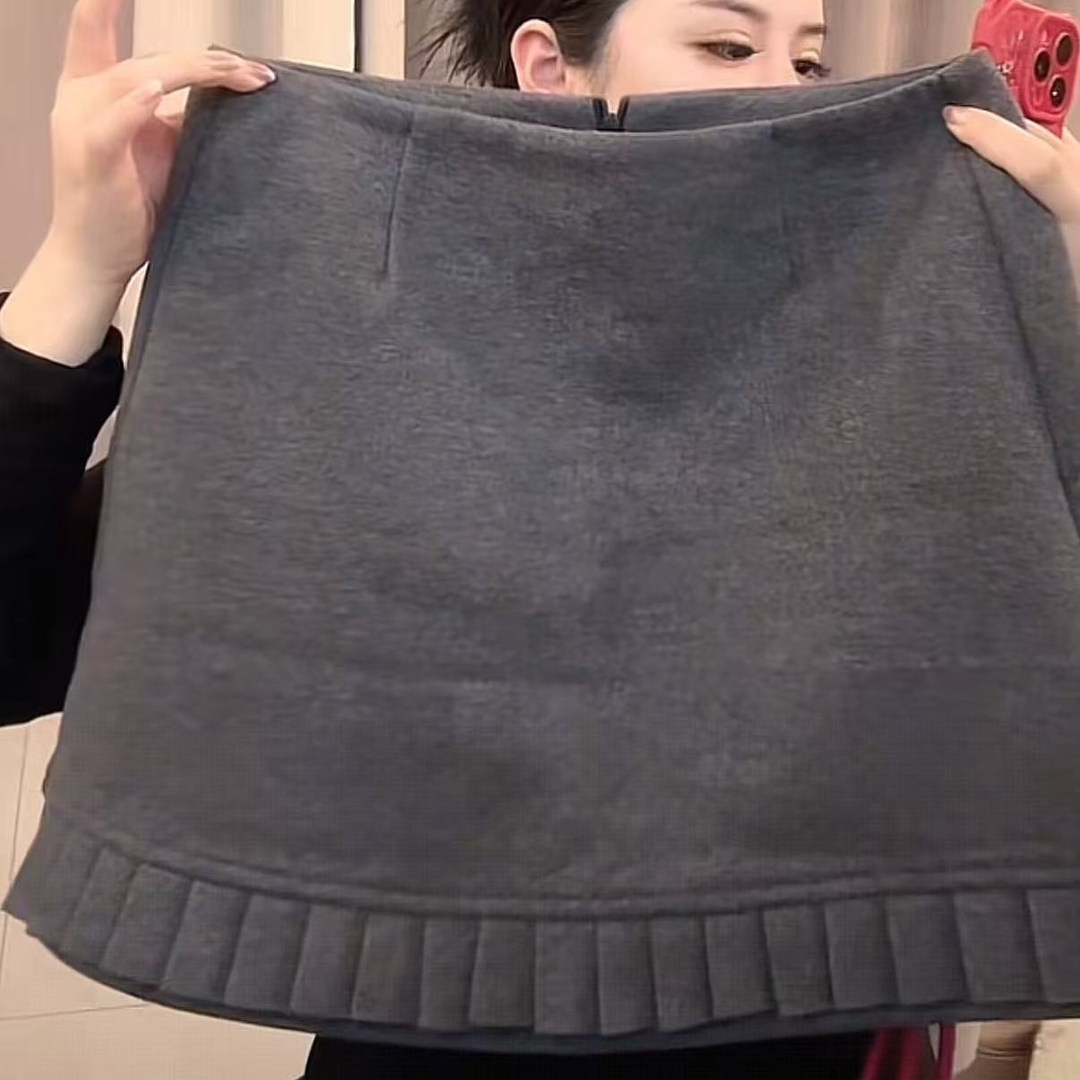 33336百褶下摆小短裙