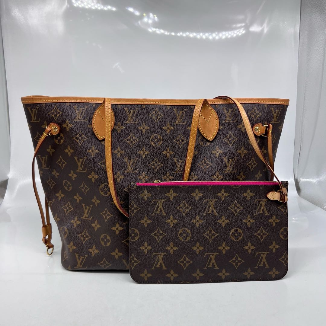 95新 LouisVuitton/路易威登 LV Neverfull 老花中号单肩包 00649