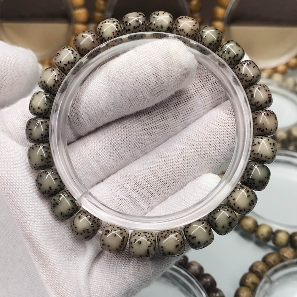 【闪购商品】手串星月菩提9×8一物一图原生态同枝糯冰双留白福利