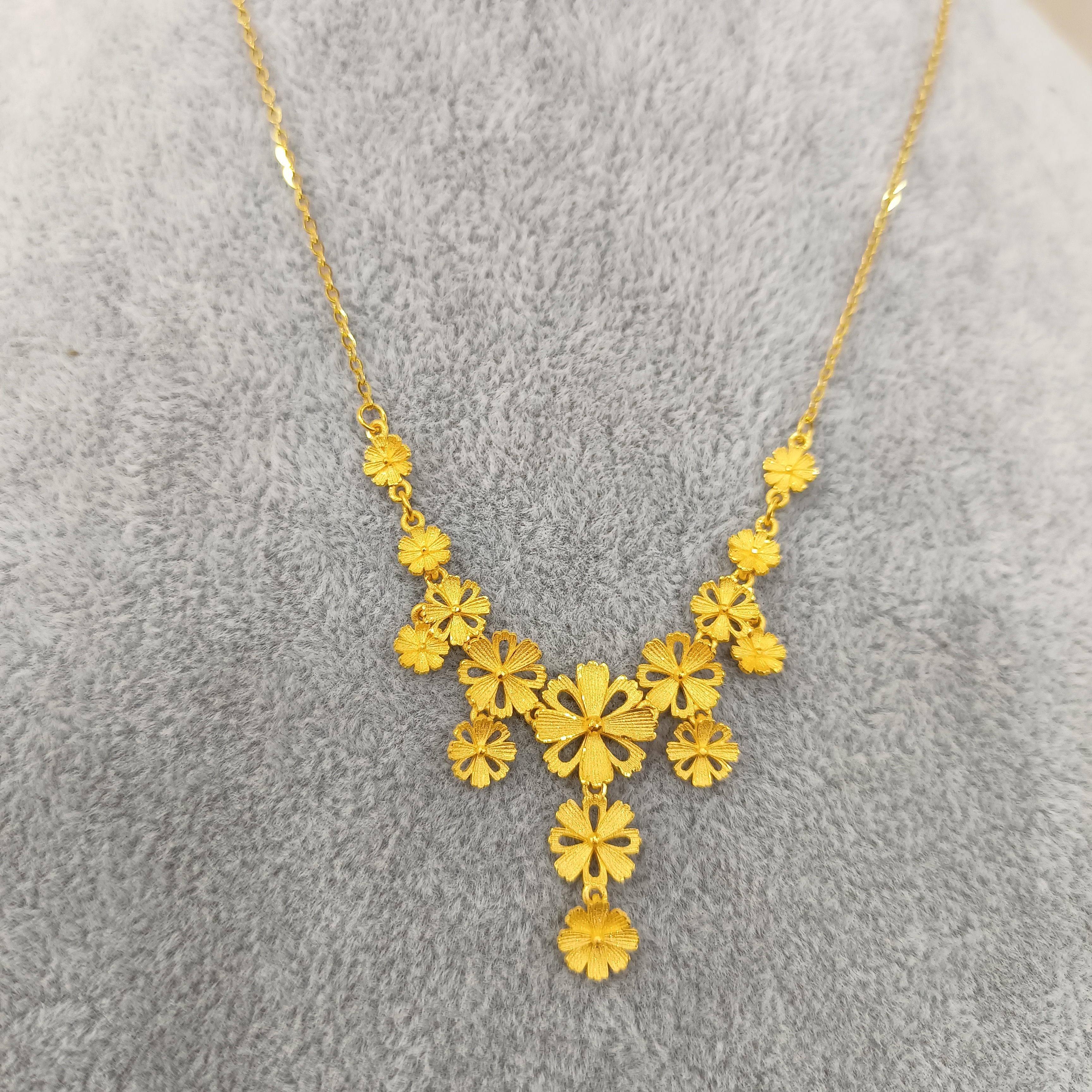 足金999黄金项链实心真金正品纯黄金套链时尚新款女式项链6.97克